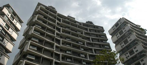 Vertical Courtyard Apartments 2002-2007 Hangzhou, Kina. Foto: Lu Wenyu, Amateur Architecture Studio.