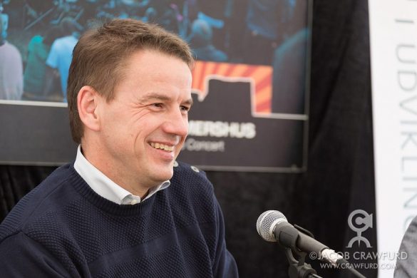 Christian Friis Bach under debatten om fattigdom på Bornholm (foto: Jacob Crawfurd)